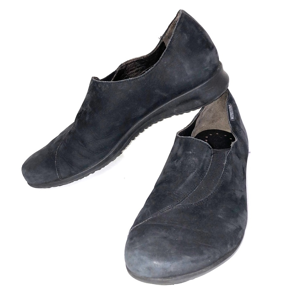 Mephisto M Black Suede Loafers 6.5